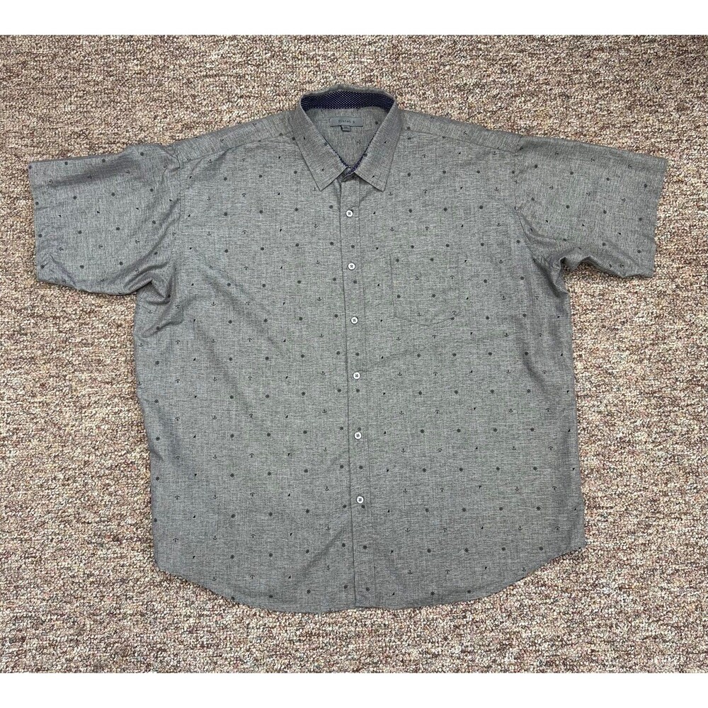 Planet B Men’s 2XL Button up Dress Shirt Short sleeve Button Down collared top